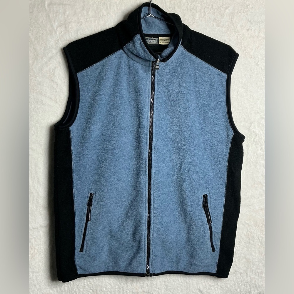 Y2k 90,s vintage men's Two-Tone Fleece Vest size L